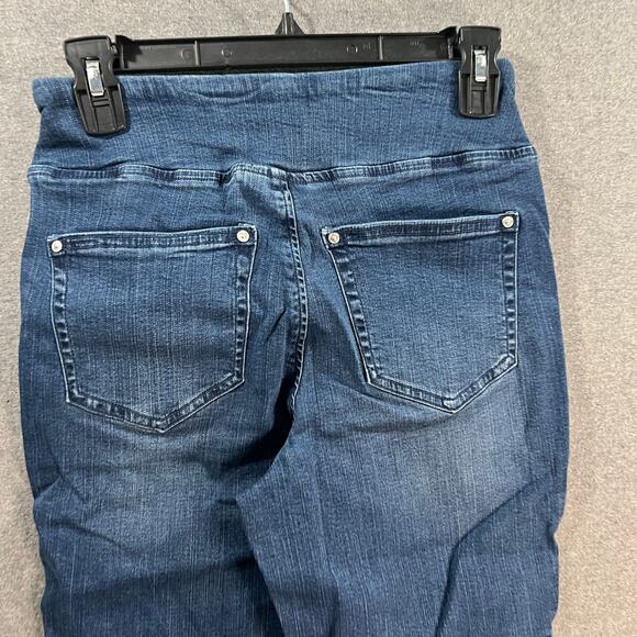 Belle by Kim Gravel Regular TripleLuxe Denim Pedal Pushers Rinse Wash, Reg 2 - Picture 4 of 9